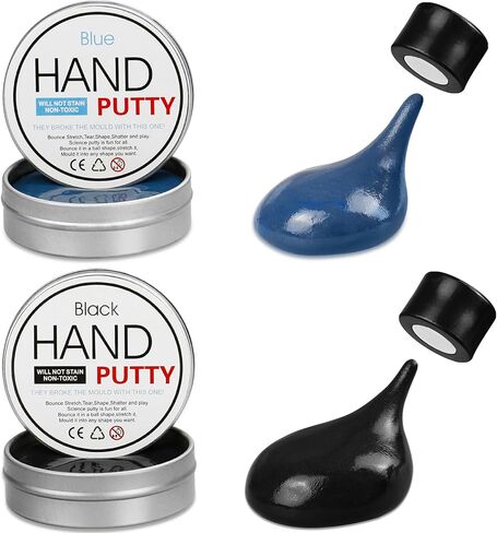 Magnetic Slime Putty, Magnetic Space Putty Slime with Upgraded Magnet Toys for Kids Adults, Fidget Toy Stress Reliever Puddy for Christmas Birthday Gifts Stocking Stuffers (2 Pack, Blue&Black) in Kuwait