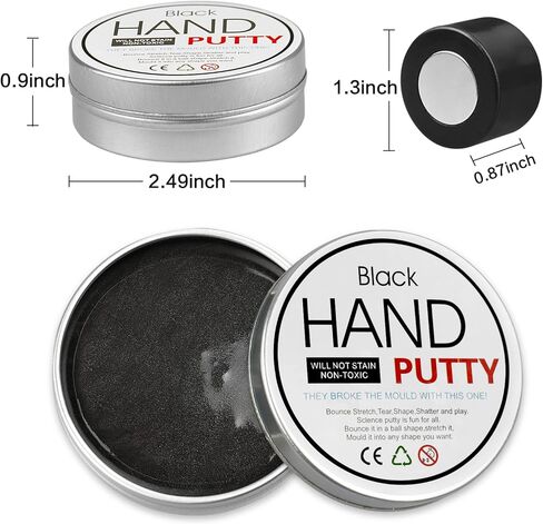 Magnetic Slime Putty, Magnetic Space Putty Slime with Upgraded Magnet Toys for Kids Adults, Fidget Toy Stress Reliever Puddy for Christmas Birthday Gifts Stocking Stuffers (2 Pack, Blue&Black) in Kuwait
