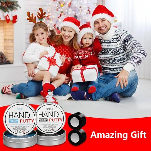 Magnetic Slime Putty, Magnetic Space Putty Slime with Upgraded Magnet Toys for Kids Adults, Fidget Toy Stress Reliever Puddy for Christmas Birthday Gifts Stocking Stuffers (2 Pack, Blue&Black) in Kuwait