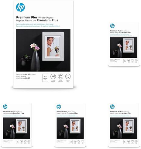 HP Premium Plus Photo Paper, Glossy, 4x6 in, 100 sheets (CR668A) in Kuwait
