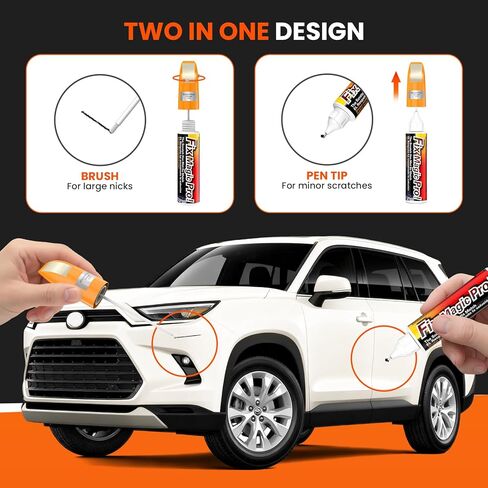 قلم مزيل خدوش السيارة لسيارة Toyota Blizzard Pearl Tricoat 070 طلاء اللمس للسيارات اثنين في واحد قلم إصلاح الخدوش السحري طلاء السيارة لـ 4Runner/RAV4/هايلاندر/كامري/كورولا/لاند كروزر/بريوس/سيينا in Saudi Arabia