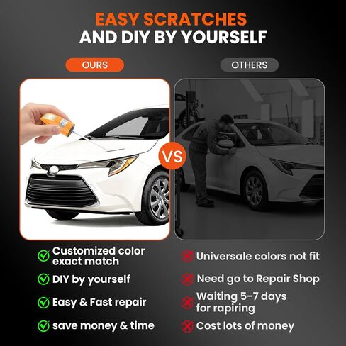 قلم مزيل خدوش السيارة لسيارة Toyota Blizzard Pearl Tricoat 070 طلاء اللمس للسيارات اثنين في واحد قلم إصلاح الخدوش السحري طلاء السيارة لـ 4Runner/RAV4/هايلاندر/كامري/كورولا/لاند كروزر/بريوس/سيينا in Saudi Arabia