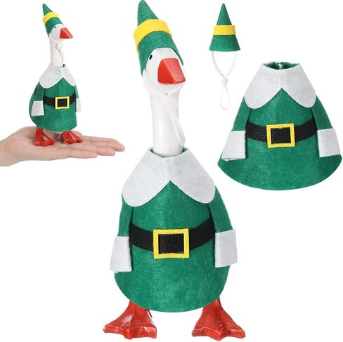 Christmas Mini Desk Goose Outfit 7 Inch Magnetic Goose Statue Key Holder Holiday Decor Gifts with Mini Hat and Xmas Clothes for Winter Christmas Home Office Holiday Decor(Xmas Tree) in Saudi Arabia