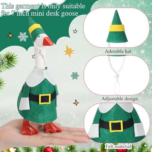 Christmas Mini Desk Goose Outfit 7 Inch Magnetic Goose Statue Key Holder Holiday Decor Gifts with Mini Hat and Xmas Clothes for Winter Christmas Home Office Holiday Decor(Xmas Tree) in Saudi Arabia