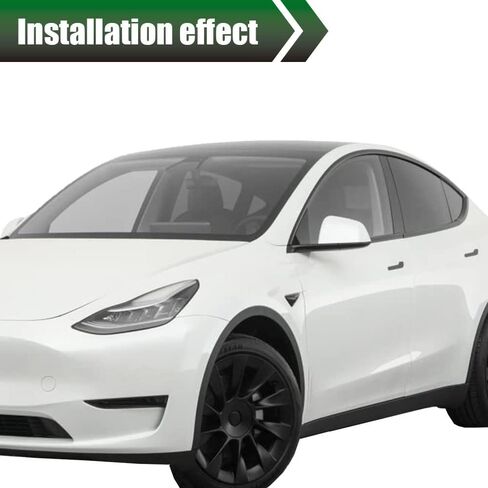LQI Fender Flares 4PCS Compatible with Tesla Model Y 2020-2024 Wide Body, 0.57" Wider Front and 0.6" Wider Rear Fender Wheel Opening Molding Guardabarros White, Factory Style in Saudi Arabia