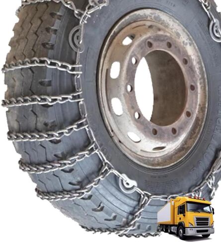 2pcs 9mm Heavy Duty Snow Tire Chains for Suv Pickup Trucks and AVT Traction Chains Manganese Skid Design for Snow,Mud and Sand Reliable Grip 9.00-20 2pcs 9R22.5 in Saudi Arabia