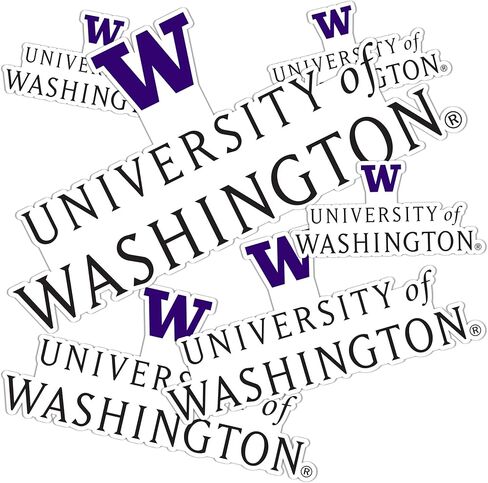 University of Washington Sticker U of W UW Huskies Husky Stickers Vinyl Decals Laptop Water Bottle Car Scrapbook T3 (Type 3-1) in Kuwait