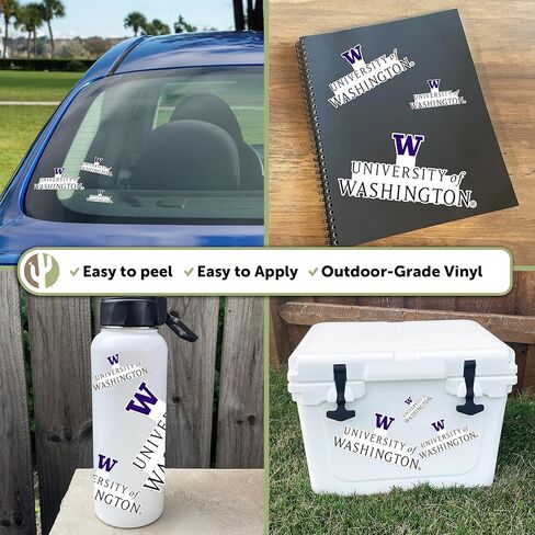 University of Washington Sticker U of W UW Huskies Husky Stickers Vinyl Decals Laptop Water Bottle Car Scrapbook T3 (Type 3-1) in Kuwait