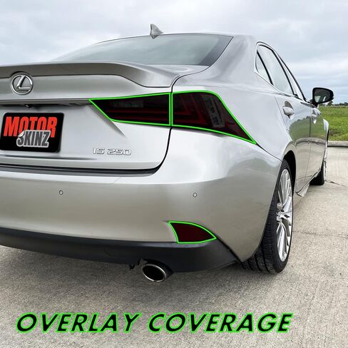 SlickMod PreCut Vinyl Smoke Tint for 2014-2016 Lexus is Tail Light & Reflector (2. Taillight Cutout, 20% Dark Smoke) in Saudi Arabia