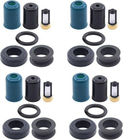 4 Sets Fuel Injector Rebuild Kit Durable Fuel Injector O-Rings Seal Filters Rebuild Kits Compatible with Toyota Pickup 4Runner 1984 1985 1986 1987 1988 1989 1990 1991 1992 1993 1994 1995 Car Accessory in Saudi Arabia