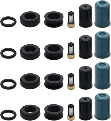 4 Sets Fuel Injector Rebuild Kit Durable Fuel Injector O-Rings Seal Filters Rebuild Kits Compatible with Toyota Pickup 4Runner 1984 1985 1986 1987 1988 1989 1990 1991 1992 1993 1994 1995 Car Accessory in Saudi Arabia