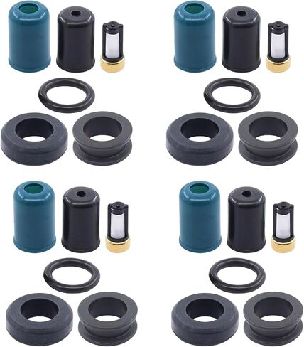 4 Sets Fuel Injector Rebuild Kit Durable Fuel Injector O-Rings Seal Filters Rebuild Kits Compatible with Toyota Pickup 4Runner 1984 1985 1986 1987 1988 1989 1990 1991 1992 1993 1994 1995 Car Accessory in Saudi Arabia