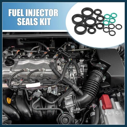 Fuel Injector O Rings Seals Fuel Injector Repair Kit for Honda Accord Civic 1988-2002 Rubber Black (Set of 4) Automotive Parts in Saudi Arabia