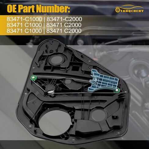 83471-C1000 Rear Left Power Window Regulator w/Panel w/o Motor Compatible with Hyundai Sonata 1.6L 2.0L 2.4L 2014-2019 83471 C1000 83471C1000 83471-C2000 83471 C2000 83471C2000 in Kuwait