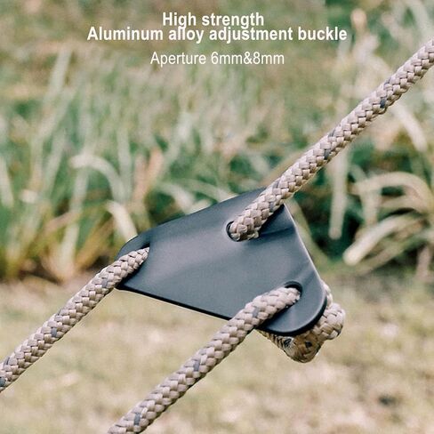Rope Tightener - Guyline Cord Adjusters Guyline Tensioner Rope Tightener | 3-Hole Paracord Tensioner Outdoor Tent Camping Hiking Accessories, Wind Buckles in Saudi Arabia