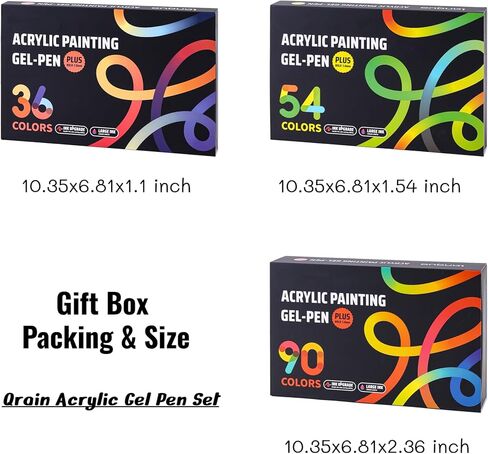 Acrylic Painting Gel Pens 54 Colors with 1mm Bullet Tip, Color Gel Pens for Adult Drawing, Coloring, Sketching, Journaling, DIY, Acrylic Ink Pen for Black Paper, Rock, Glass, School and Art Supplies in Saudi Arabia