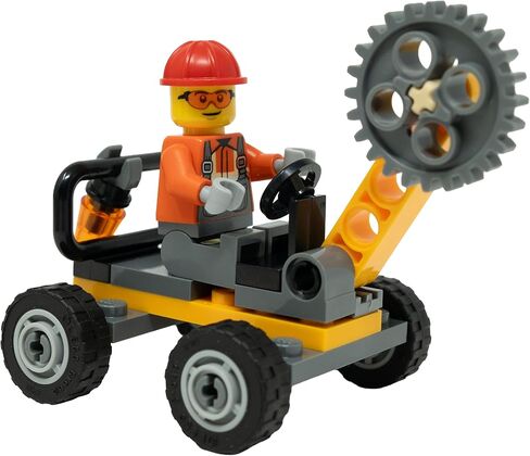 LEGO City: Construction Worker Minifigure with Buzzsaw Vehicle in Saudi Arabia