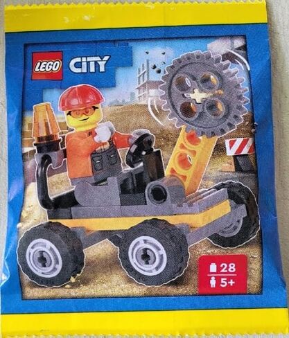 LEGO City: Construction Worker Minifigure with Buzzsaw Vehicle in Saudi Arabia
