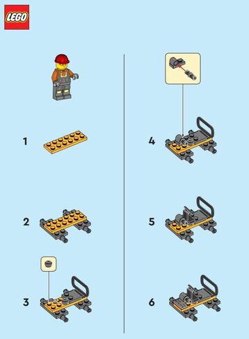 LEGO City: Construction Worker Minifigure with Buzzsaw Vehicle in Saudi Arabia