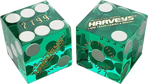 مجموعة واسعة من أزواج نرد كرابس مقاس 19 مم - طاولة كازينو لاس فيغاس الأصلية (Harvey's (Lake Tahoe) - أرجواني مصقول، غير مطابق) in Saudi Arabia