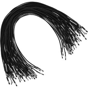 100 PCS Elastic Cord for Masks, 30cm/11.8 inch Barbed Elastic Cords with Metal Ends Soft Stretch Bands to Make Hats Black Barbed Cord Loop for Mask Making Party Hat DIY Menus Book Binding Badges Signs in Kuwait
