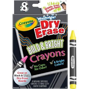Crayola Washable Dry Erase Crayon, Assorted Bright Colors, Set of 8 in Kuwait