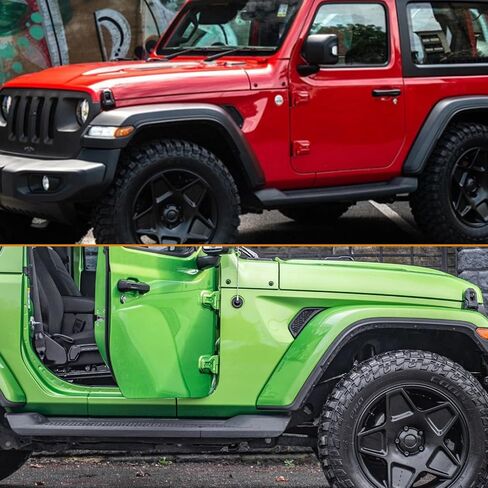 6 Inches Running Boards Side Steps for 2018-2025 Jeep Wrangler JL 2 Door Matte Black OE Style in Saudi Arabia