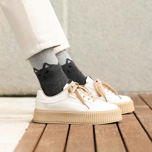 جوارب صوف من بريميلو - جوارب صوف دافئة للنساء، جوارب شتوية للنساء، جوارب شتوية سميكة محبوكة، جوارب مريحة هدايا للنساء in Kuwait