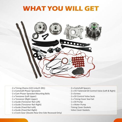 Engine Timing Chain Kit 13028-ZK01C Fits for Xterra/Frontier/Pathfinder/NV1500 4.0L V6 for 2009-2012 Equator 4.0L V6 GAS Replace OE 13028-ZS00A 13091-ZK00A in Saudi Arabia