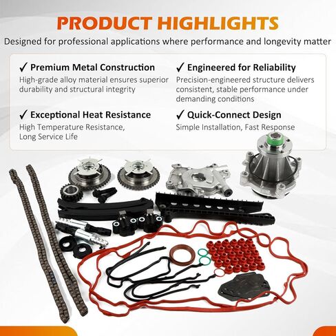Engine Timing Chain Kit 13028-ZK01C Fits for Xterra/Frontier/Pathfinder/NV1500 4.0L V6 for 2009-2012 Equator 4.0L V6 GAS Replace OE 13028-ZS00A 13091-ZK00A in Saudi Arabia