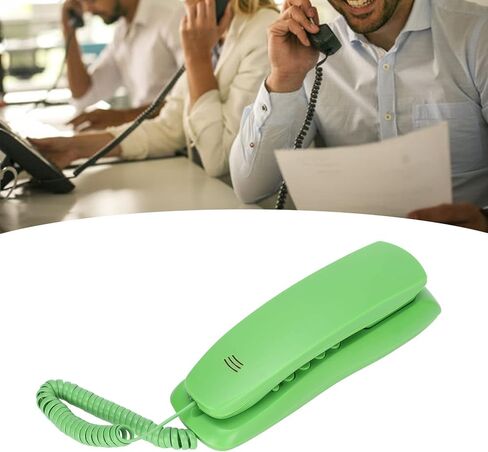 Bewinner Mini Landline Phone, Compact Landline Telephone with Mute, Pulse Dialing, Anti Interference Thunder, Desk Wall Convertible, Ideal for Office Home Hotel (Blue) in Saudi Arabia