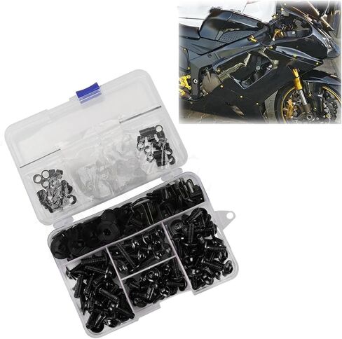 Bodywork Screws Motorcycle Fairing Bolts Screws Bolt For CFMOTO For CF MOTO 250SR 450SR 450SS 250CL-X 700CLX ADV SPORT 700CL-X Kit Body Nuts Accessories(Black) in Saudi Arabia