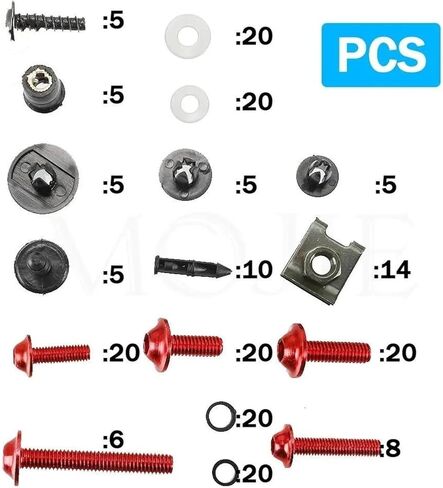 مسامير هيكل السيارة للدراجات النارية مسامير براغي لـ CFMOTO لـ CF MOTO 250SR 450SR 450SS 250CL-X 700CLX ADV SPORT 700CL-X عدة ملحقات صواميل الجسم (أسود) in Kuwait