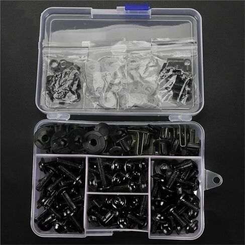 Bodywork Screws Motorcycle Fairing Bolts Screws Bolt For CFMOTO For CF MOTO 250SR 450SR 450SS 250CL-X 700CLX ADV SPORT 700CL-X Kit Body Nuts Accessories(Black) in Saudi Arabia