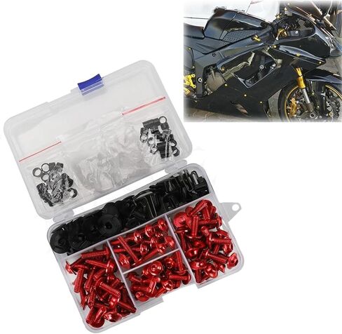Bodywork Screws Motorcycle Fairing Bolts Screws Bolt For CFMOTO For CF MOTO 250SR 450SR 450SS 250CL-X 700CLX ADV SPORT 700CL-X Kit Body Nuts Accessories(Black) in Saudi Arabia