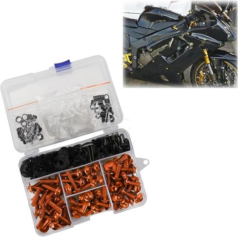 Bodywork Screws Motorcycle Fairing Bolts Screws Bolt For CFMOTO For CF MOTO 250SR 450SR 450SS 250CL-X 700CLX ADV SPORT 700CL-X Kit Body Nuts Accessories(Black) in Saudi Arabia