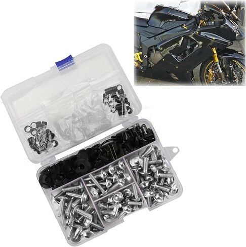 Bodywork Screws Motorcycle Fairing Bolts Screws Bolt For CFMOTO For CF MOTO 250SR 450SR 450SS 250CL-X 700CLX ADV SPORT 700CL-X Kit Body Nuts Accessories(Black) in Saudi Arabia