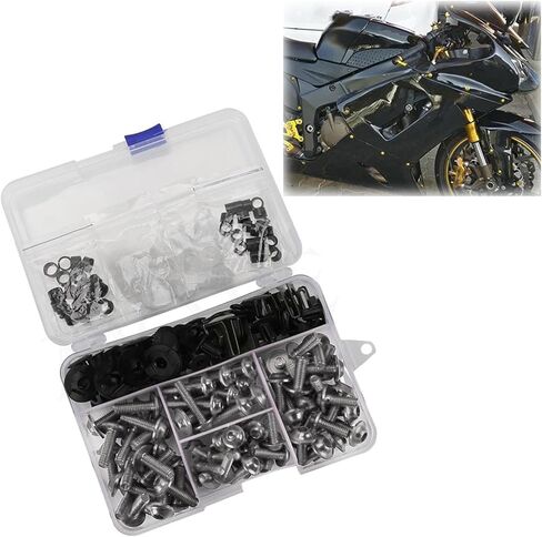 Bodywork Screws Motorcycle Fairing Bolts Screws Bolt For CFMOTO For CF MOTO 250SR 450SR 450SS 250CL-X 700CLX ADV SPORT 700CL-X Kit Body Nuts Accessories(Black) in Saudi Arabia