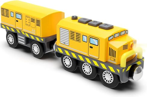 Motorized Toy Train for Wooden Tracks,Battery Operated Locomotive Train with Magnetic Connection Compatible with Thomas, Brio Accessories Toys for Boys Age 3 and Up in Saudi Arabia
