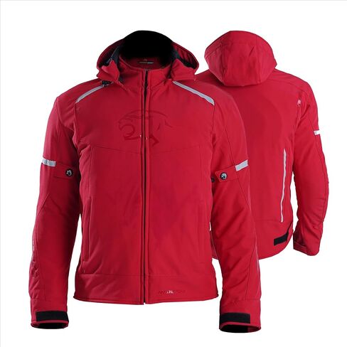 J.A.G. Softshell Motorcycle Protective Jacket for Men - RIFT All-Season Riding Hoodie w/Removeable Warm Lining | CE Armored in Saudi Arabia