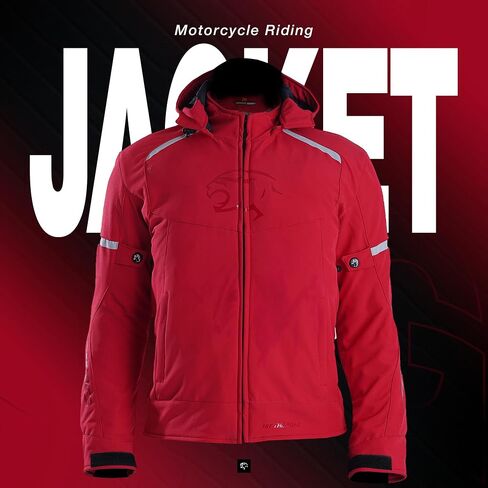 J.A.G. Softshell Motorcycle Protective Jacket for Men - RIFT All-Season Riding Hoodie w/Removeable Warm Lining | CE Armored in Saudi Arabia