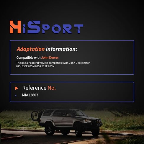 صمام التحكم في الهواء الخامل HiSport - متوافق مع John Deere Gator 825i 835E 835M 835R 825E 825M يستبدل MIA12803 in Saudi Arabia
