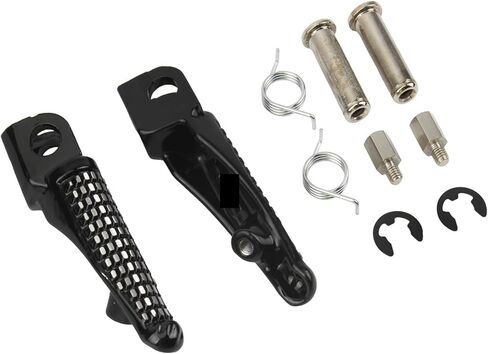 مساند قدم أمامية وخلفية للدراجة النارية أوتاد قدم لـ Kawasaki لـ NINJA 250 300 ZX-6R لـ ZX-9R ZX-10R ZX-12R Z650 Z750 Z800 Z900 لـ ER-6F لـ ER-6N V (فضي) in Saudi Arabia