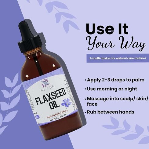 Herb To Body Flax Seed Whole | Linum Usitatissimum | Wildcrafted | 4oz in Kuwait