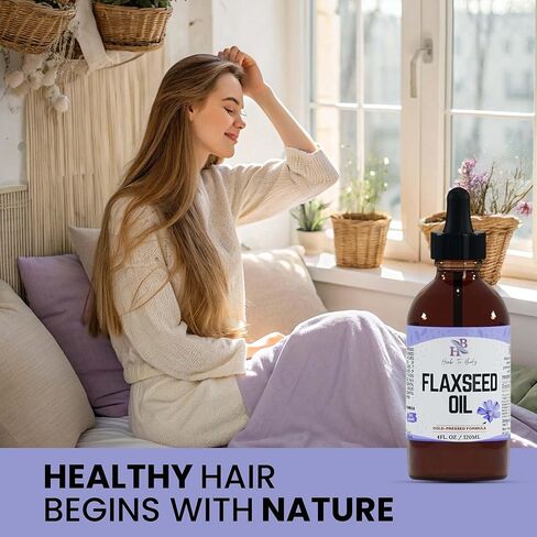 Herb To Body Flax Seed Whole | Linum Usitatissimum | Wildcrafted | 4oz in Kuwait