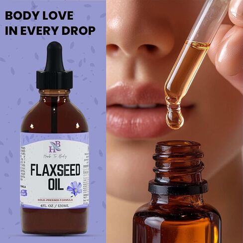 Herb To Body Flax Seed Whole | Linum Usitatissimum | Wildcrafted | 4oz in Kuwait