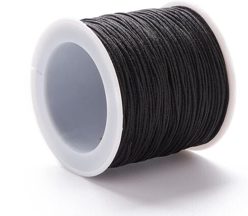 100 Yards 0.8mm Nylon Beading Cord Chinese Knotting Cords Rattail Macrame String Beading Thread for Jewelry Making Friendship Bracelets DIY Crafts Supplies (White) in Saudi Arabia