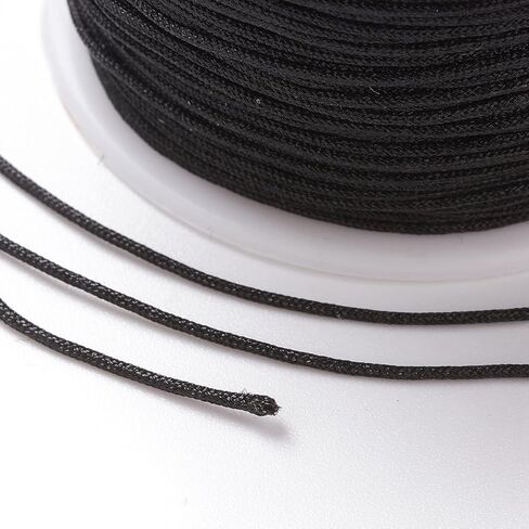 100 Yards 0.8mm Nylon Beading Cord Chinese Knotting Cords Rattail Macrame String Beading Thread for Jewelry Making Friendship Bracelets DIY Crafts Supplies (White) in Saudi Arabia