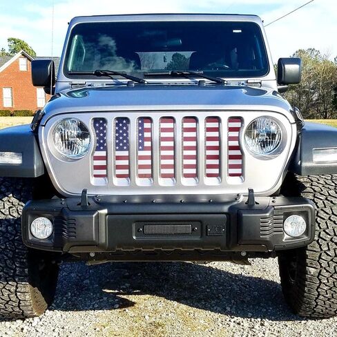 MAXDOM Front Grille Inserts Fits for Jeep (2018-2025) Wrangler JL/Gladiator JT (Black, 2018-2025 JL/JT) in Saudi Arabia