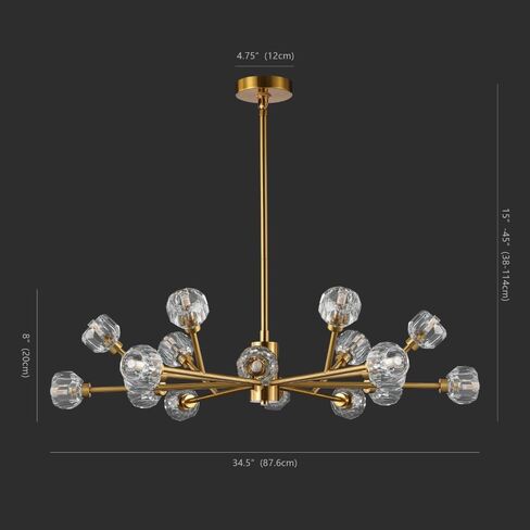 Safavieh Couture Collection Breyer Sputnik Gold Crystal Adjustable Chandelier in Saudi Arabia